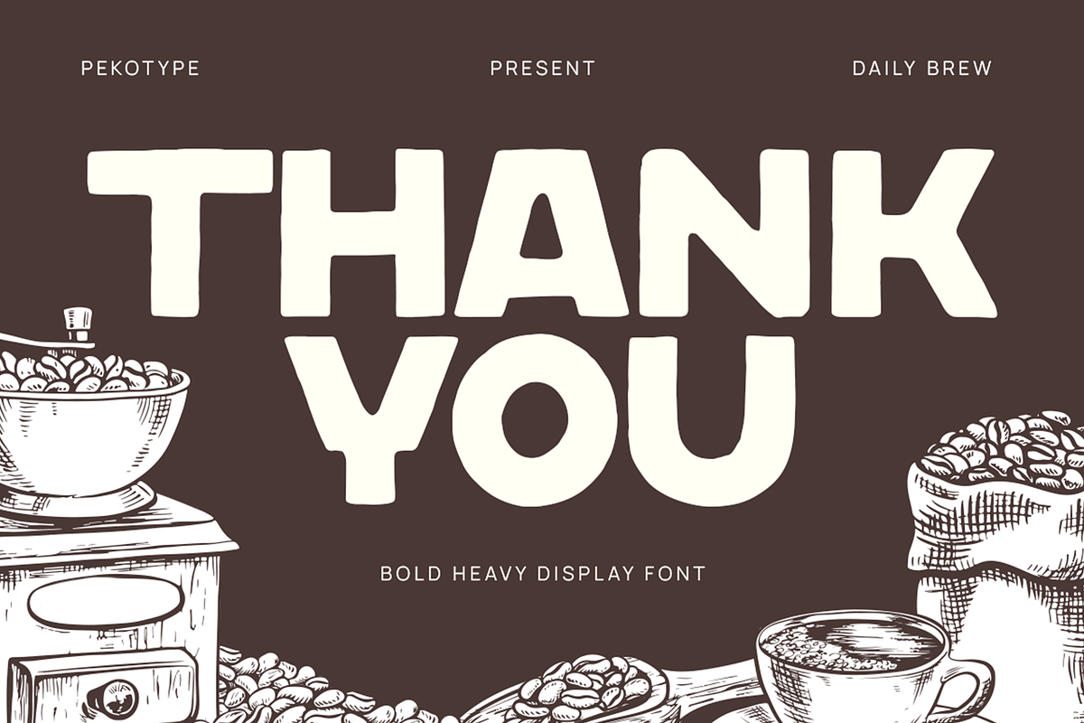 Daily Brew - Bold Display Cafe Font, a Sans Serif Font by Pekotype (Photo 15 of 15)