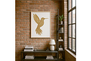 Floral Hummingbird Wall Art Elegant, a Background Graphic by LaseredNinja (Thumbnail 7 of 7)