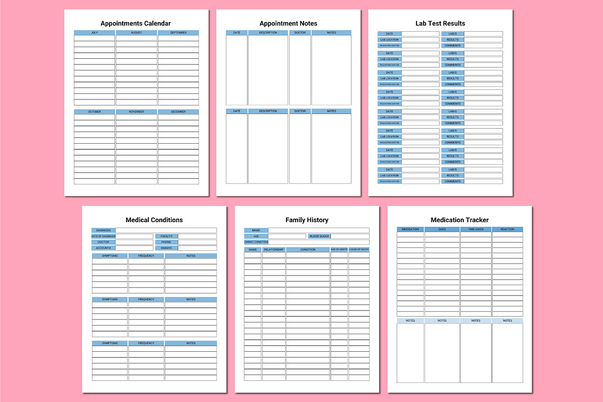 2026 Medical Tracker KDP Interior, a Stationery Template by Shumaya (Photo 2 of 6)