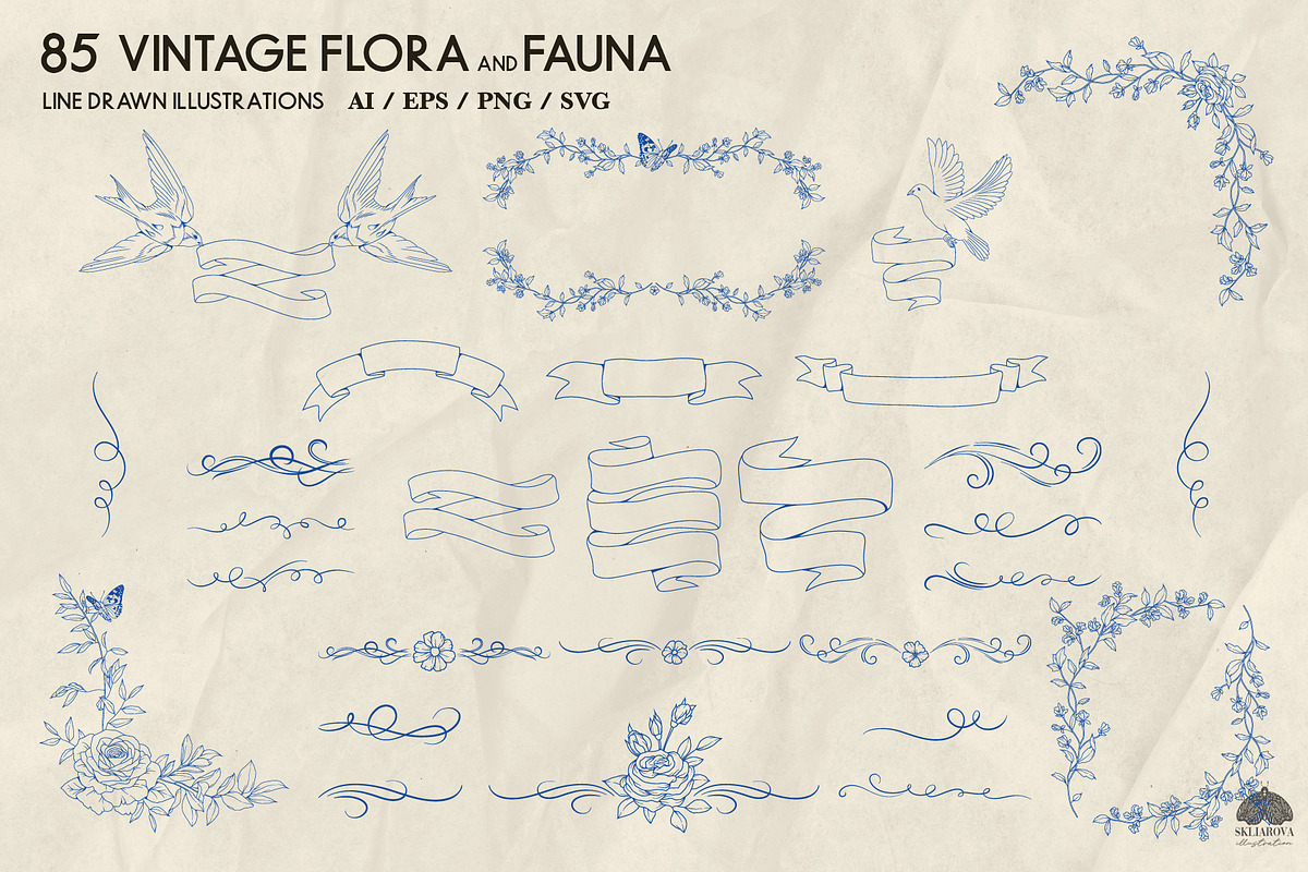 Vintage Flora and Fauna + Procreate, a Decorative Illustration by Skliarova (Photo 5 of 5)