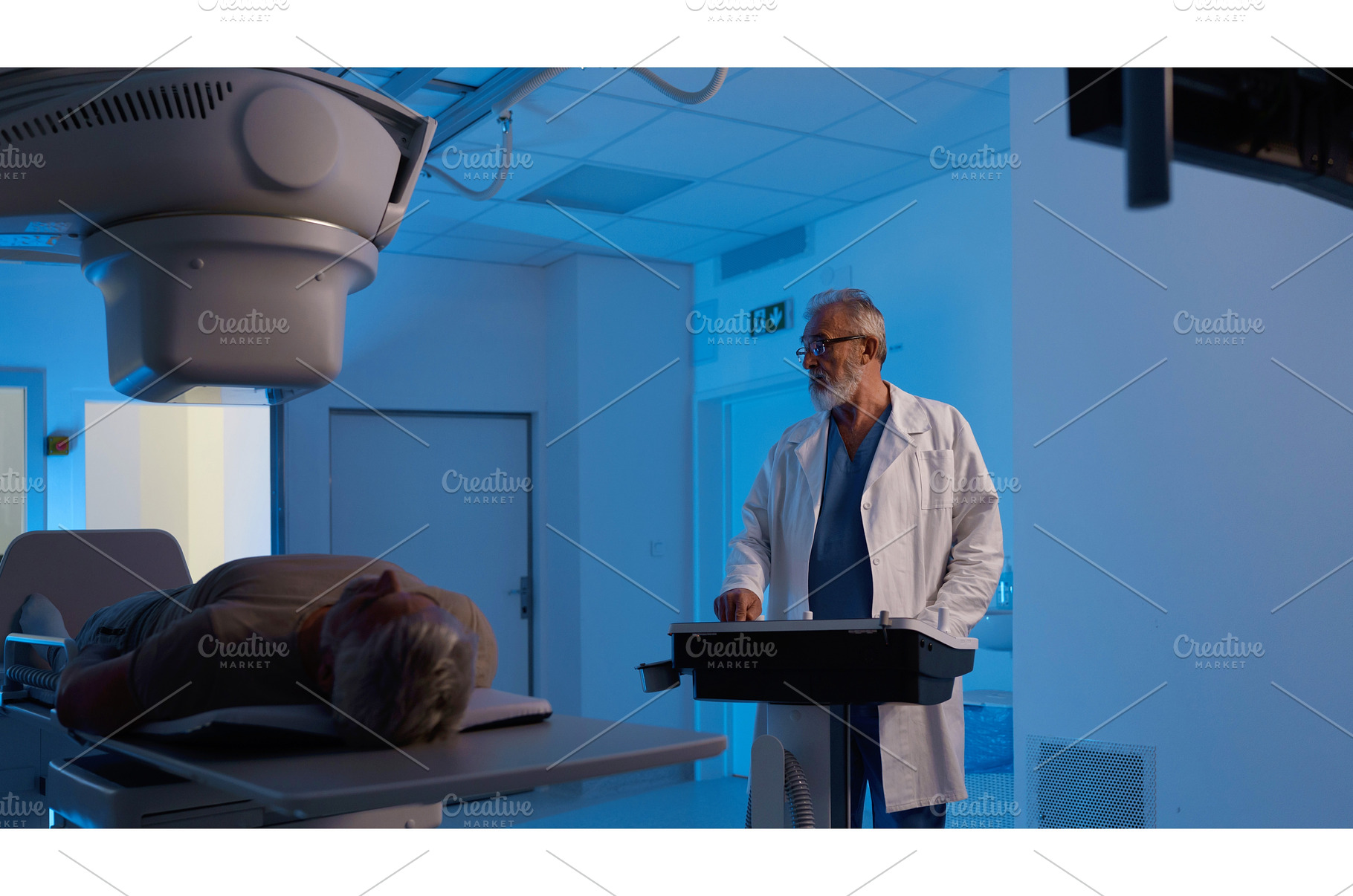 Male patient undergoing X-ray, a Health & Medical Photo by HalfPoint