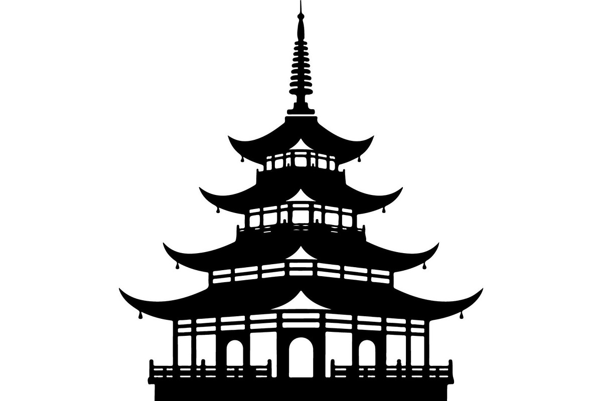 Pagoda Temple Silhouette, an Object Graphic by Creativeshirt (Photo 2 of 20)