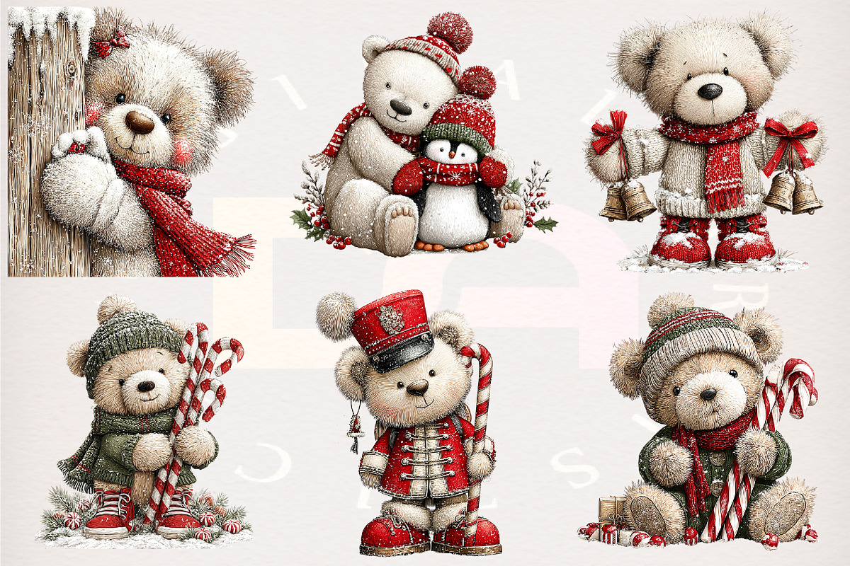 Whimsical Christmas Polar Bear PNG, a Transportation Illustration by Digital Artistic99 (Photo 3 of 7)