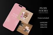Peony Poetry for Social Media, a Social Media Template by Forever Create Studio (Thumbnail 2 of 6)