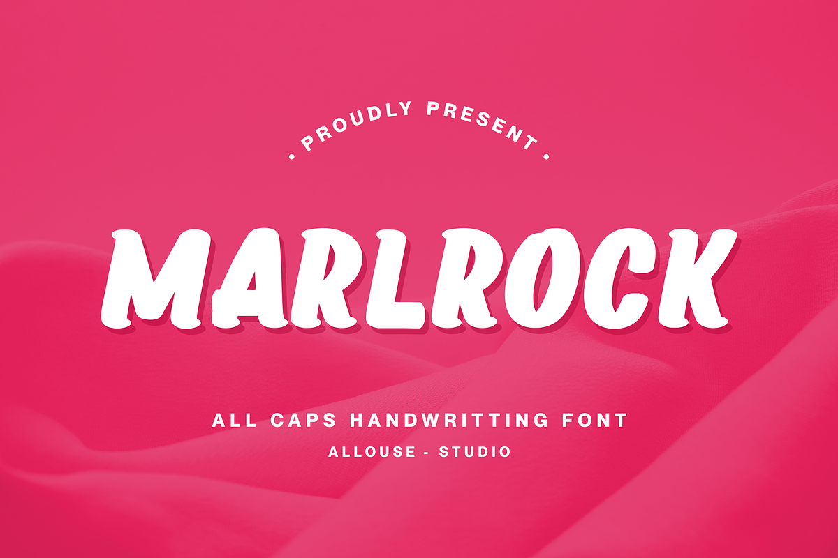 Marlrock All Caps Handwritting Font, a Font by Allouse Studio (Photo 1 of 10)