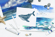 Ocean is calling: nautical clipart, an Animal Illustration by harmonia_green_art (Thumbnail 7 of 9)