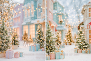 Pastel Snow Village Xmas Backdrop, a Background Photo by Winwin Design Art (Thumbnail 8 of 8)