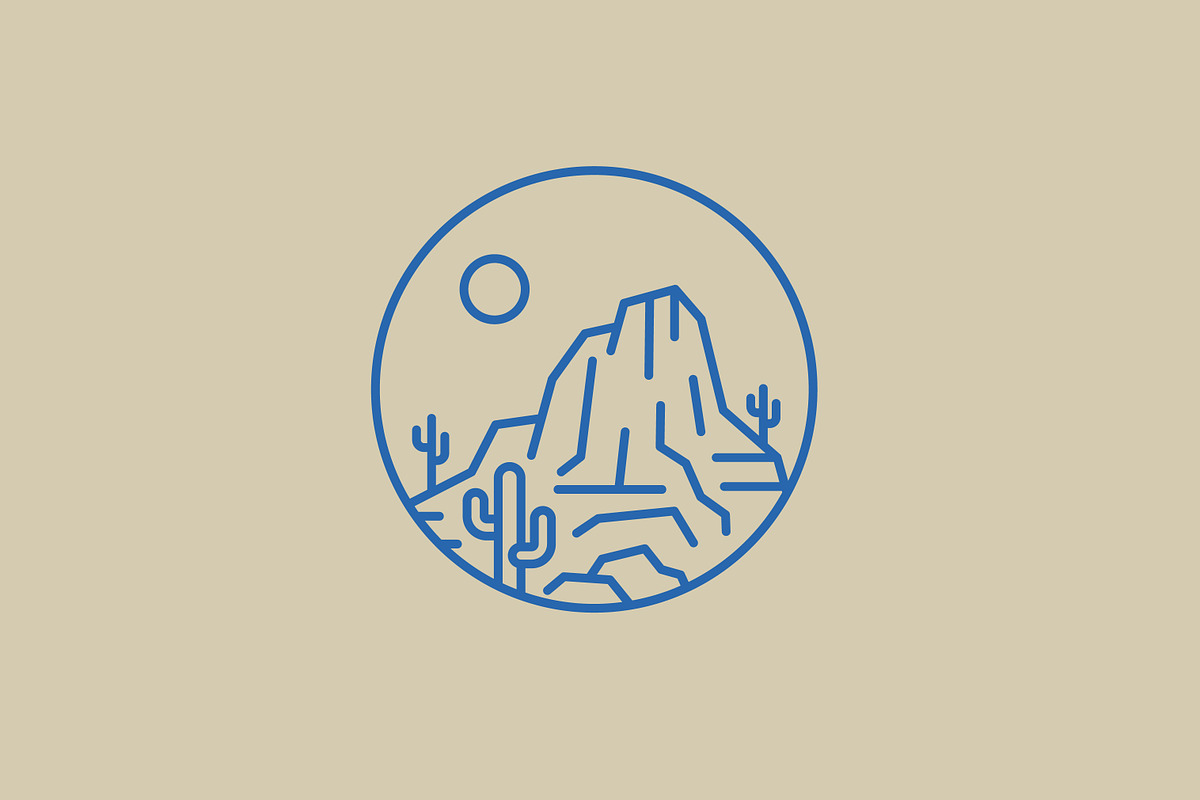 Rocky Canyon View Logo Badge Concept preview 2