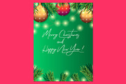 Merry Christmas Posters Vector, a Poster Template by kh_cat (Thumbnail 3 of 4)