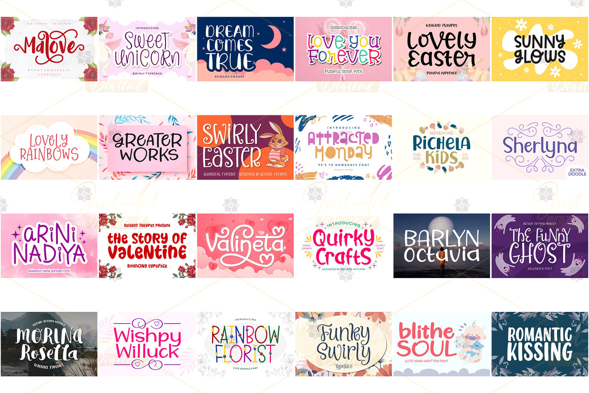 Playful Font Bundle v2, a Serif Font by JustArtDigital (Photo 6 of 7)