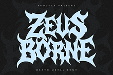 Zeus Borne | Brutal Death Metal Font