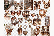 Mocha Valentine's Day Clipart, a Person Illustration by GlamArtZhanna (Thumbnail 7 of 8)