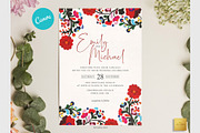 Mexican Wedding Invitation | CANVA, a Stationery Template by Creative Market (Thumbnail 1 of 5)