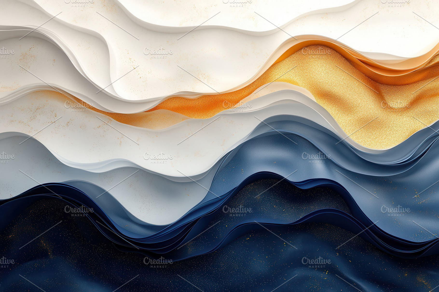 Colorful wavy textures create a stri, a Photo by Tanuart