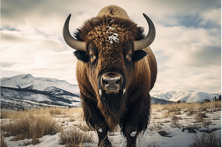 Unbridled American bison summer, an Animal Photo by Ylivdesign