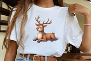 Funny Christmas Reindeer Clipart, an Illustration by CrexoraLab (Thumbnail 4 of 5)