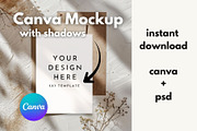 5x7 Invitation Mockup for Canva, a Mockup by PhoebeCreates (Thumbnail 1 of 3)