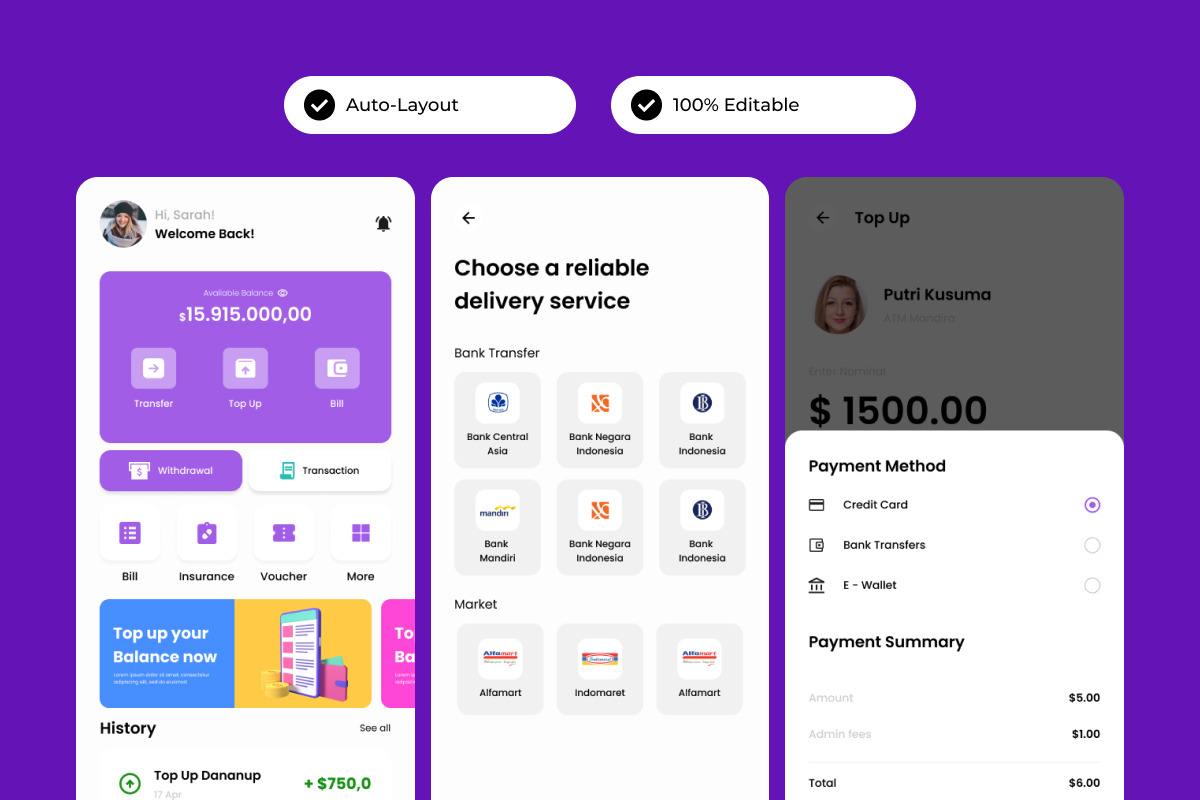 MoneyEasy - E-Wallet Mobile App, an App Template by twinstd (Photo 2 of 5)