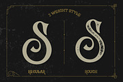Brighton Typeface & Ornaments, a Font by Fortunes Co (Thumbnail 6 of 7)