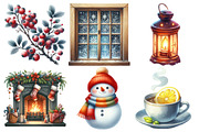 Winter Morning Clipart, an Illustration by Pixels.Craft (Thumbnail 3 of 7)