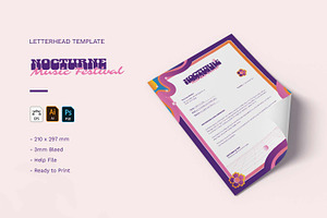 Nocturne - Letterhead, a Card Template by VUNIRA