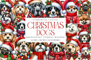 Christmas Dogs PNG Clipart Bundle, an Illustration by SinaCreation (Thumbnail 1 of 7)