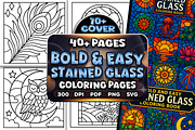 Easy Stained Glass Patterns Coloring, an Education Illustration by Craftsbeefy (Thumbnail 1 of 4)