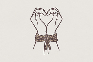 Bound by Love PNG, Romantic Line, an Illustration by SharpMarketplace