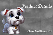 Watercolor White Dog PNG clipart, a Seasonal Illustration by Craft Nest (Thumbnail 3 of 5)