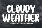 Cloudy Weather | Script Font, a Script Font by Scratchones (Thumbnail 1 of 8)