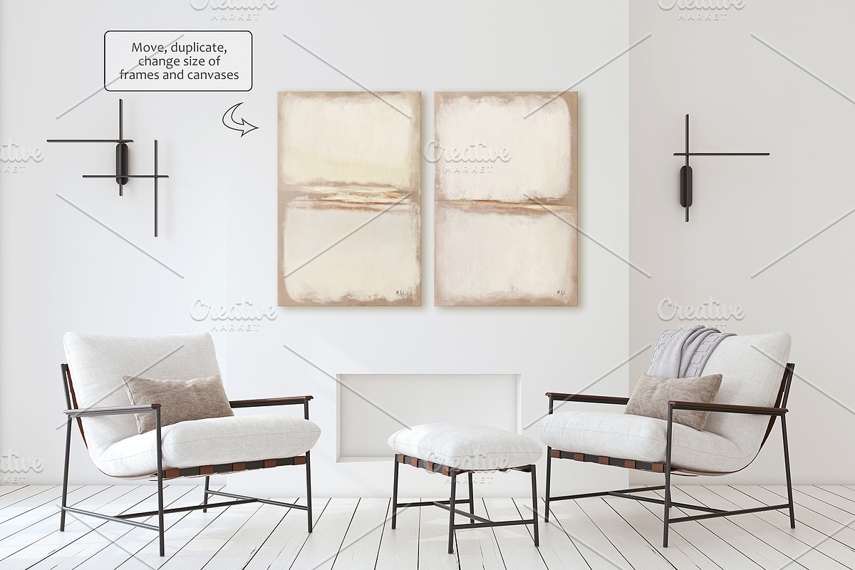 NEW-YORK APARTMENT Wall&Frame Mockup, a Print Template by MyHomeMockups (Photo 8 of 11)