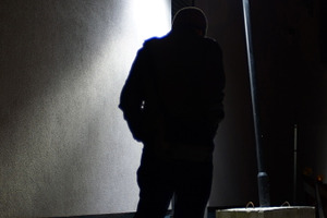 Going home featuring man, walk, and silhouette