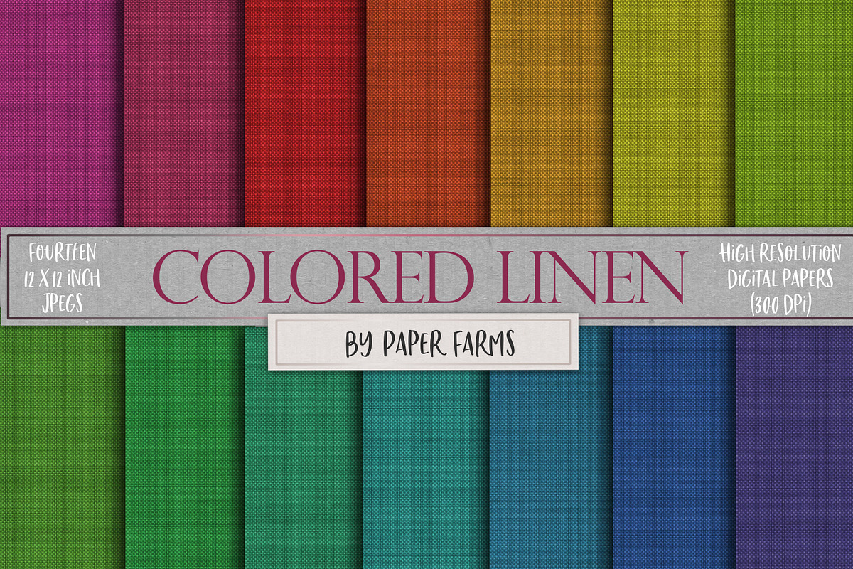 Colorful linen textures, a Texture Graphic by Paper Farms (Photo 1 of 2)