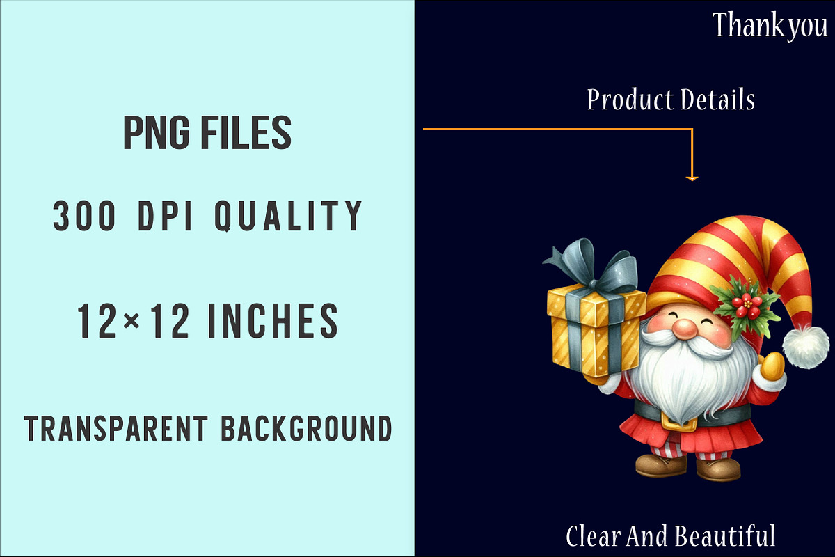 Christmas Gnome Clipart Bundle, an Illustration by SinaCreation (Photo 6 of 7)