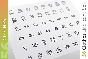 Clothes Line Icons Set