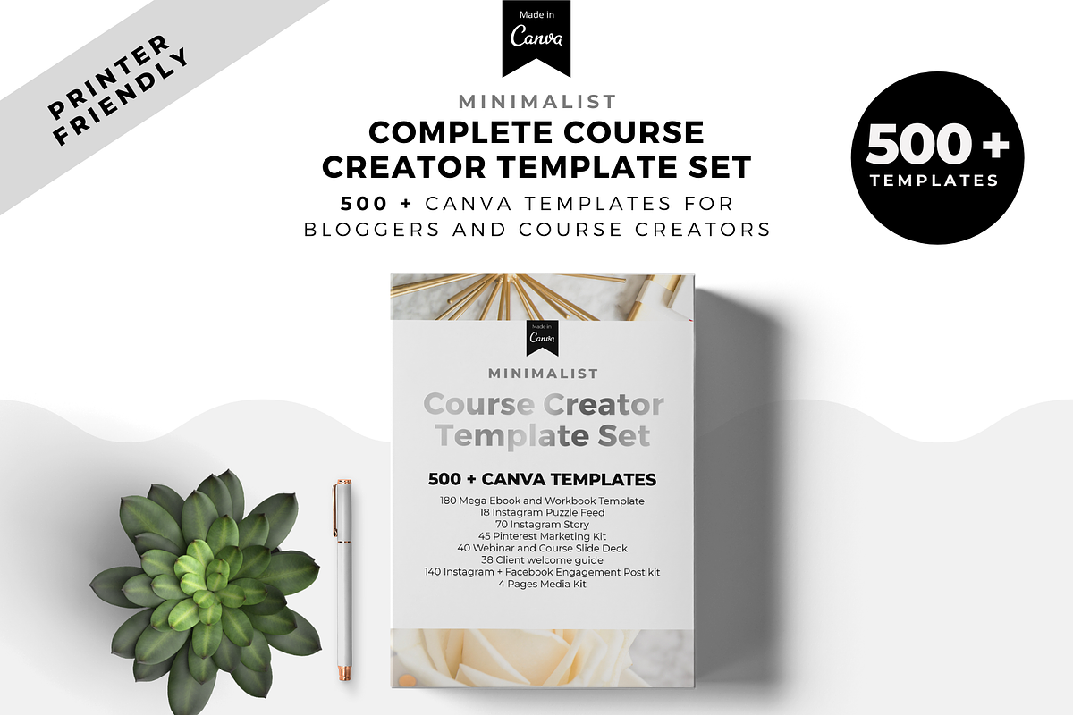 MINIMALIST Complete Template Set, a Marketing Template by The Blog Creative (Photo 1 of 10)