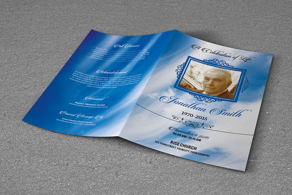Funeral Program Template - T331, a Brochure Template by Template Shop (Photo 1 of 4)