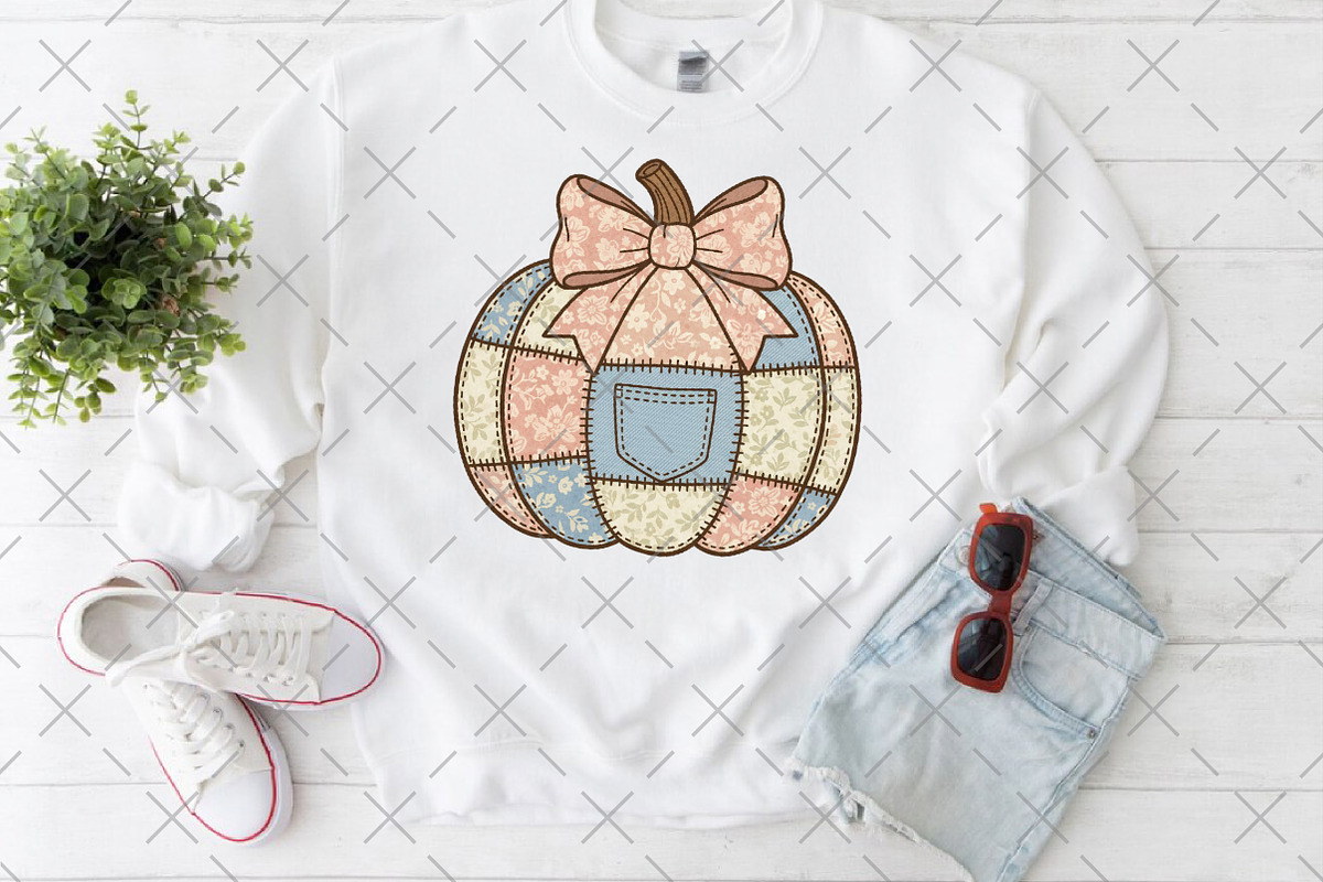 Coquette Denim Pumpkin Halloween, an Illustration by Craft Nest (Photo 6 of 6)