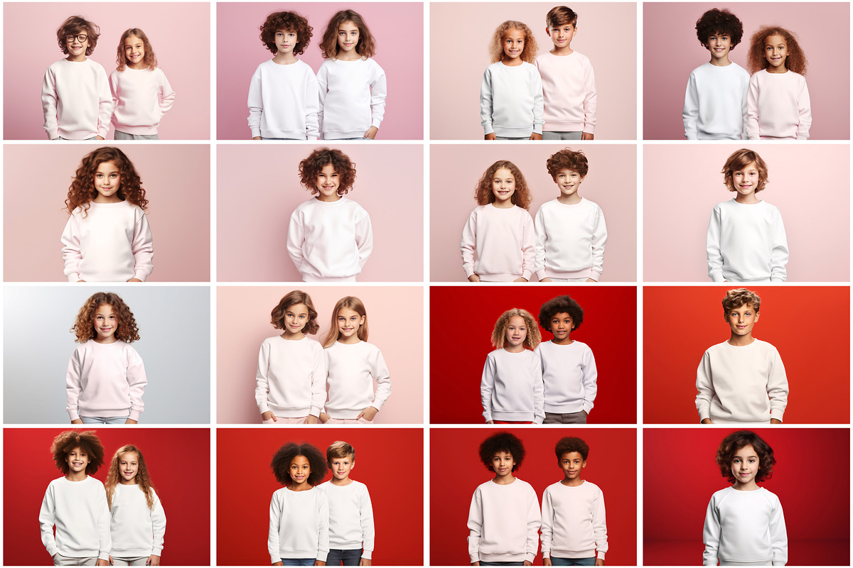 Kids Sweatshirt Mockup Bundle, a Hoody Mockup by Forhadx5 (Photo 2 of 9)