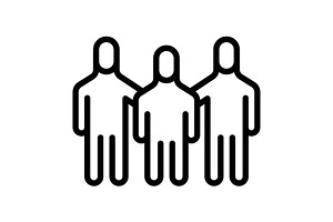 Accompanied inclusive black icon, an Outline Icon by Creative priyanka