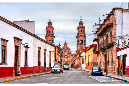 Morelia Cathedral in Michoacan, an Architecture Photo by Leonid Andronov