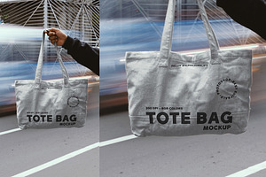 Tote Bag Mockup Urban Photo