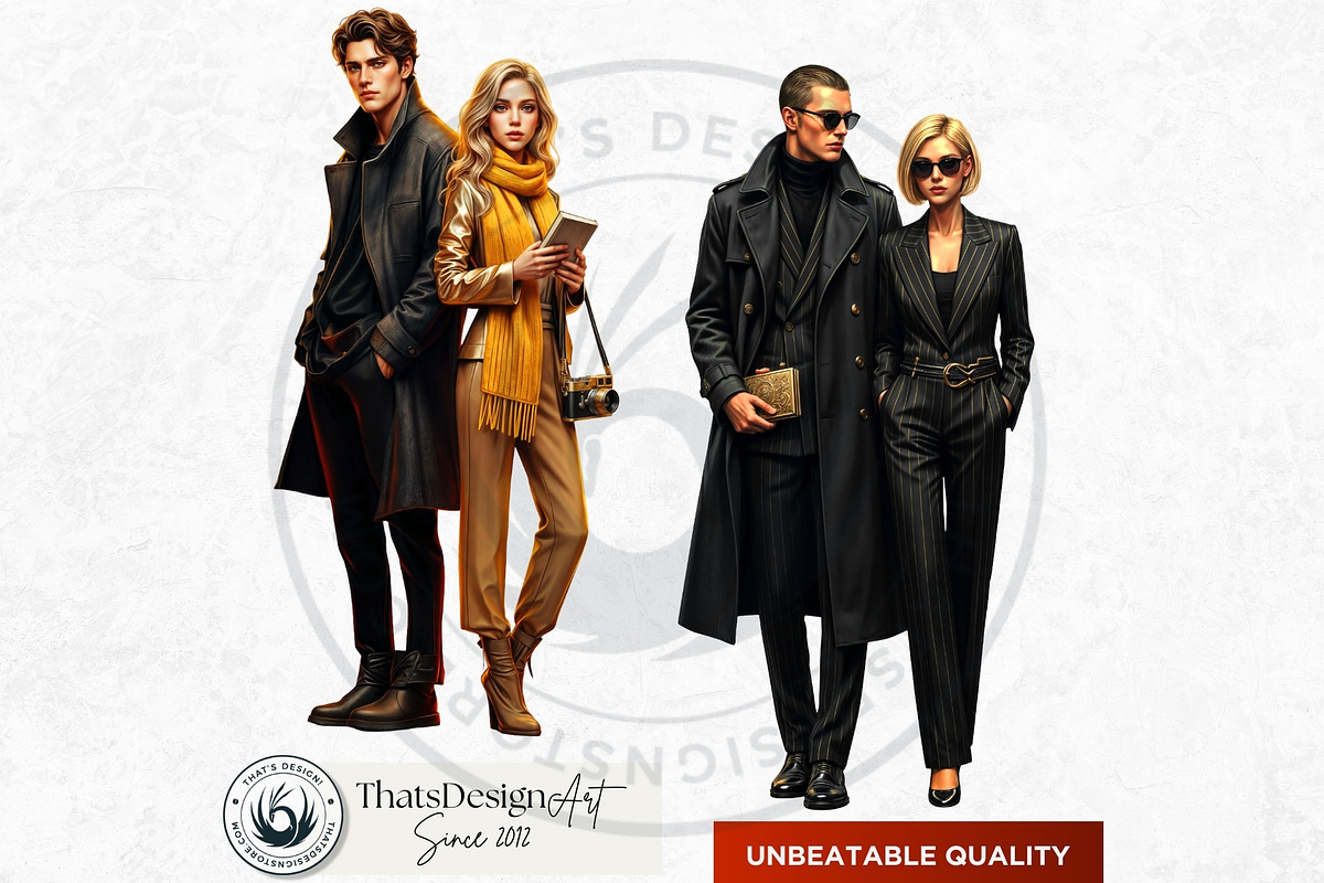 Golden Hour Travelers characters, a Decorative Illustration by ThatsDesignArt (Photo 19 of 19)