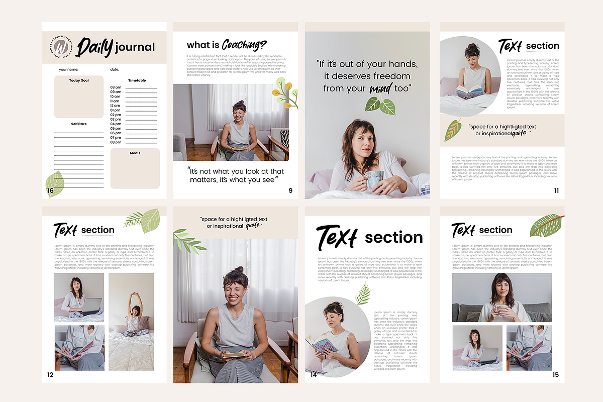 Wellness Coaching Workbook for Canva, a Print Template by DeLaGranSiete (Photo 4 of 10)