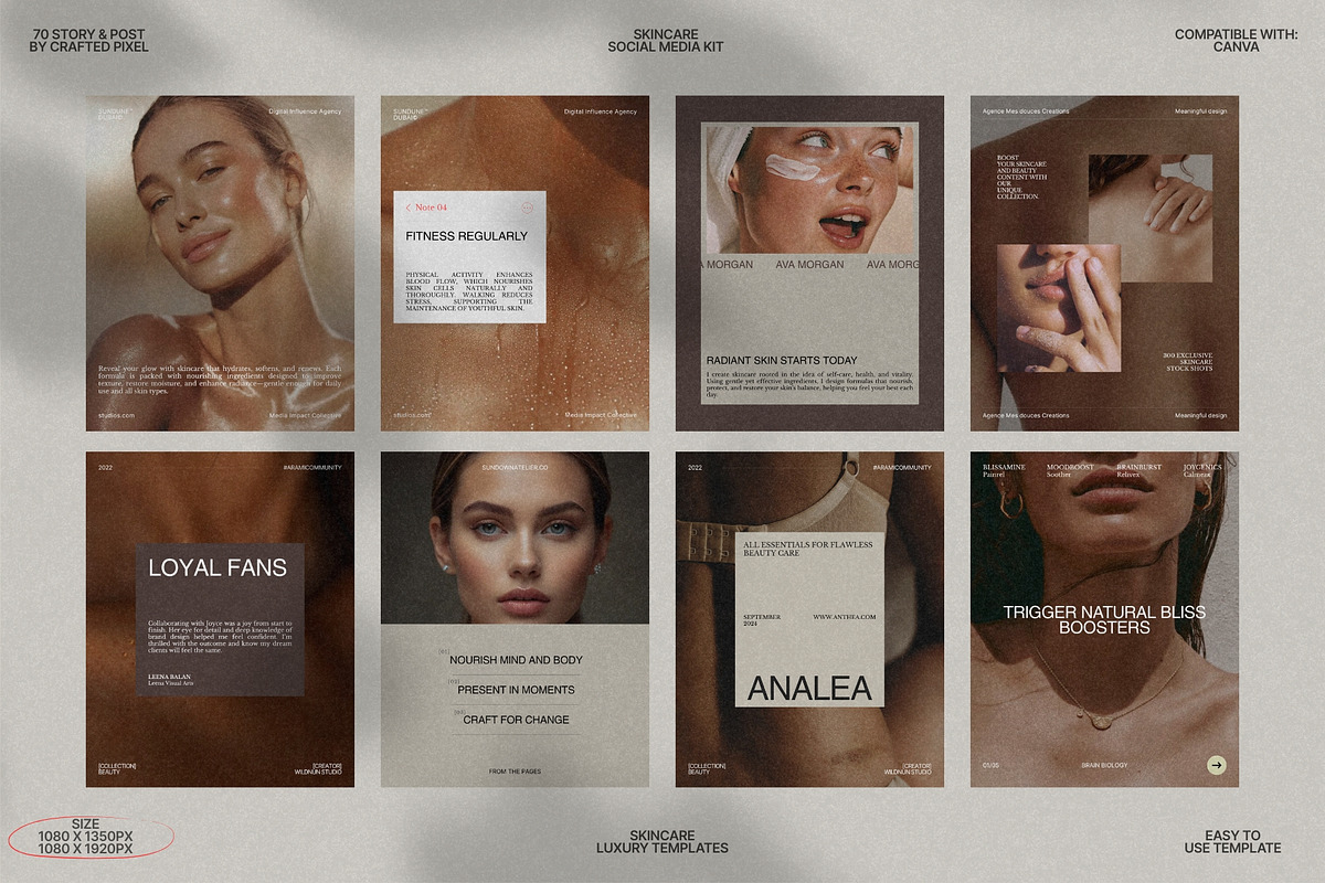 Elegant Skincare Canva Templates preview 4
