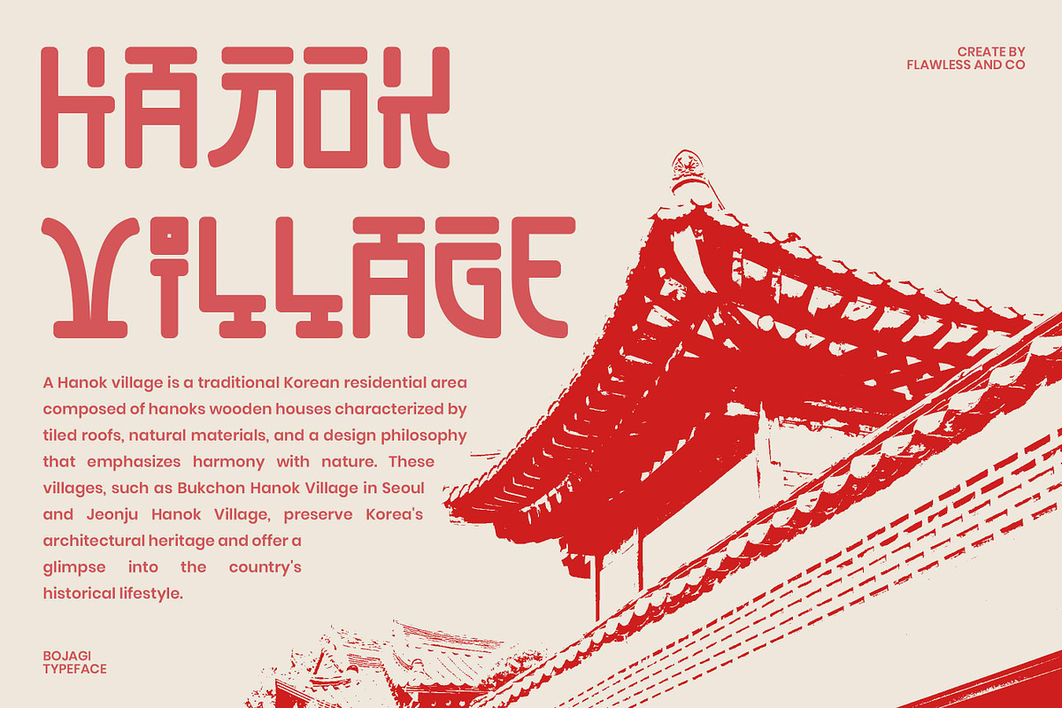 Bojagi - Korean Style Typeface Font, a Font by Flawless And Co (Photo 7 of 10)