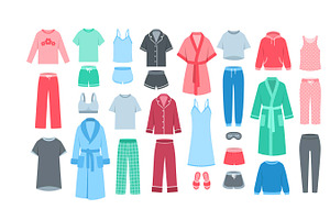Women home clothes sleepwear garment, an Illustration by Vectorikart
