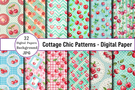 Cottage Chic Patterns - Digital Pape