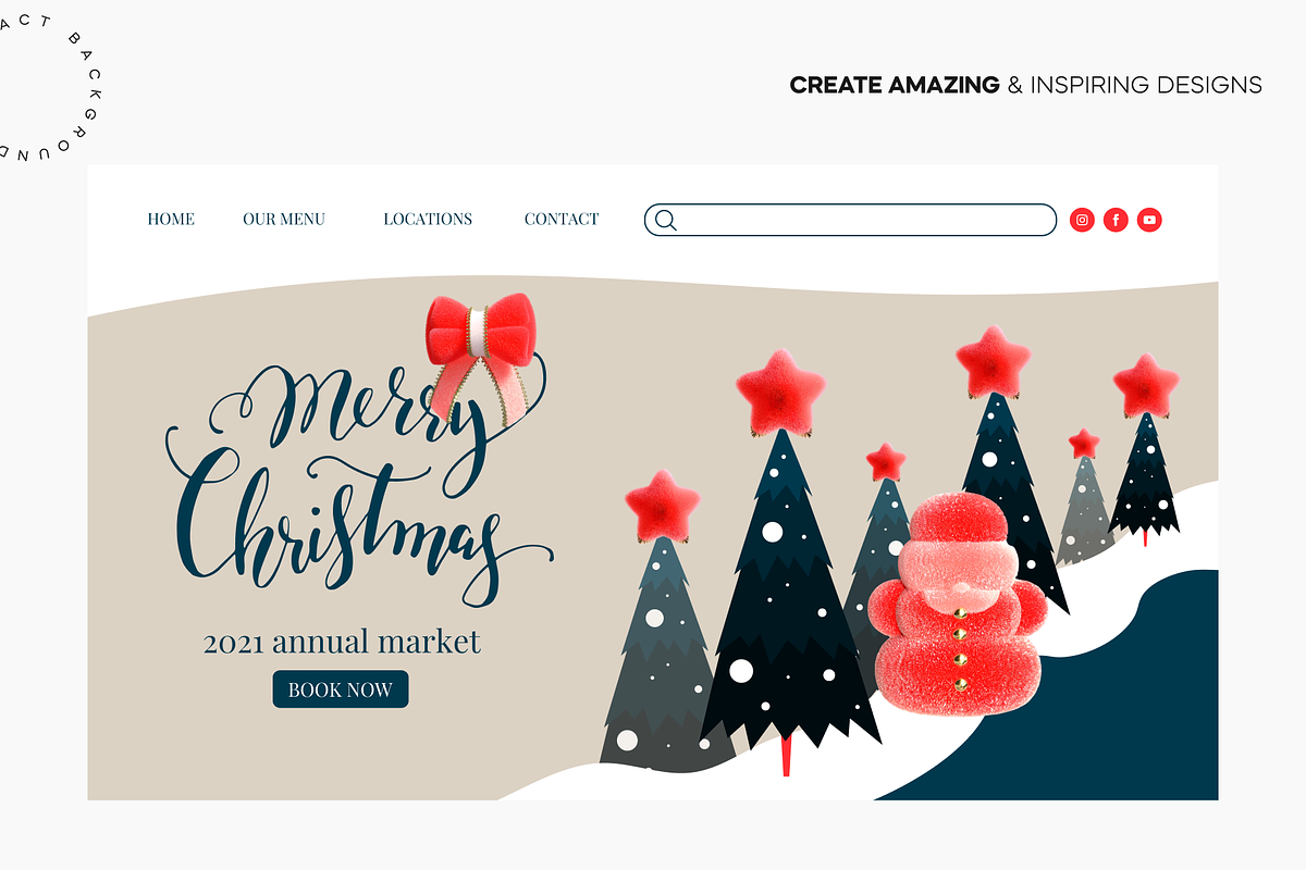 Cute Red Fluffy Xmas Set, a Solid Icon by Lumeno (Photo 4 of 6)