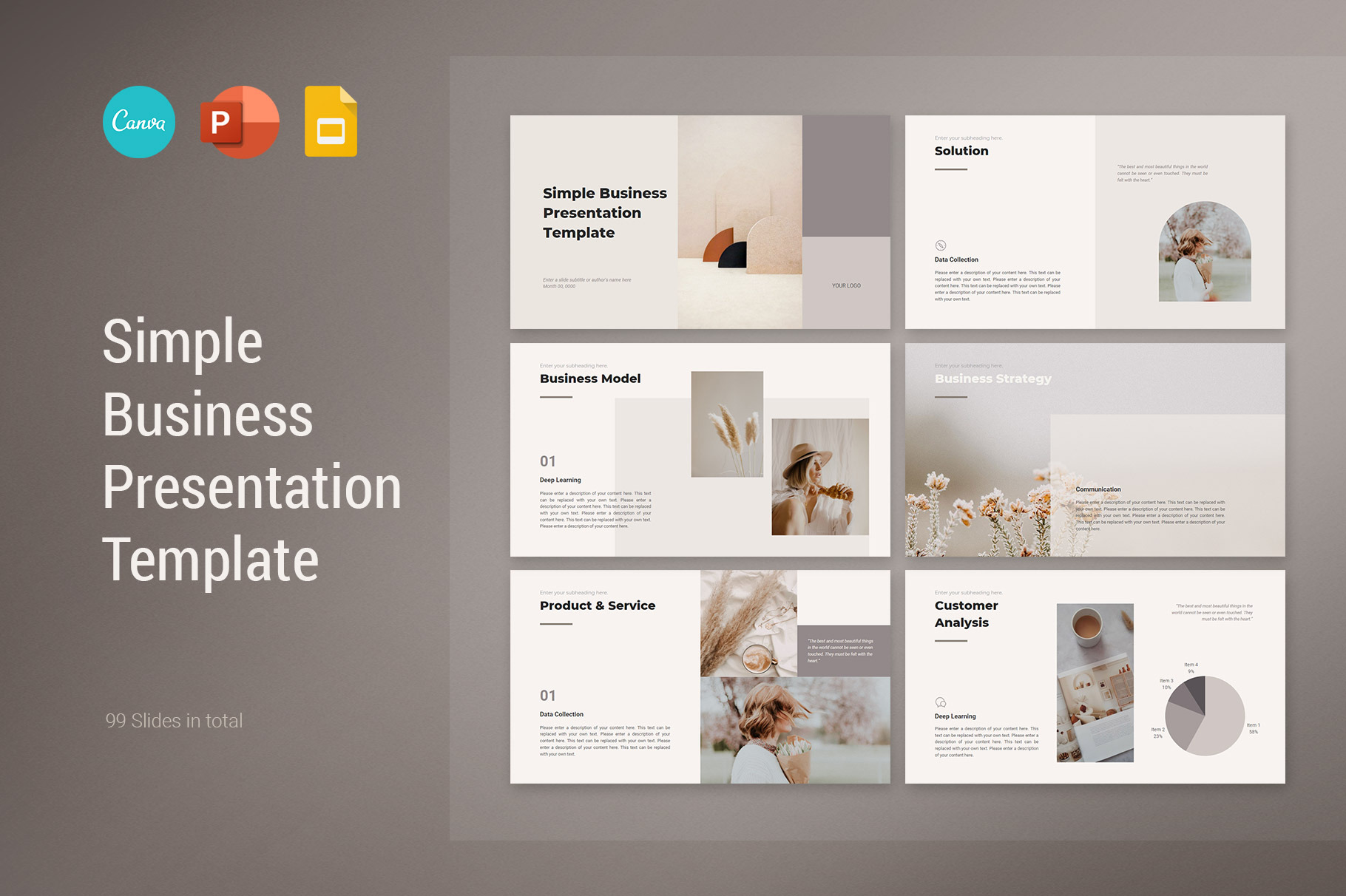 Simple Business Presentation Canva, A Presentation Template By 